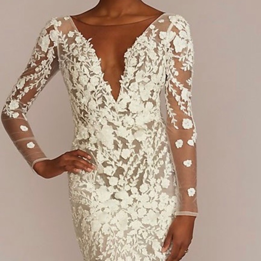 Galina Signature Floral Lace Wedding Gown